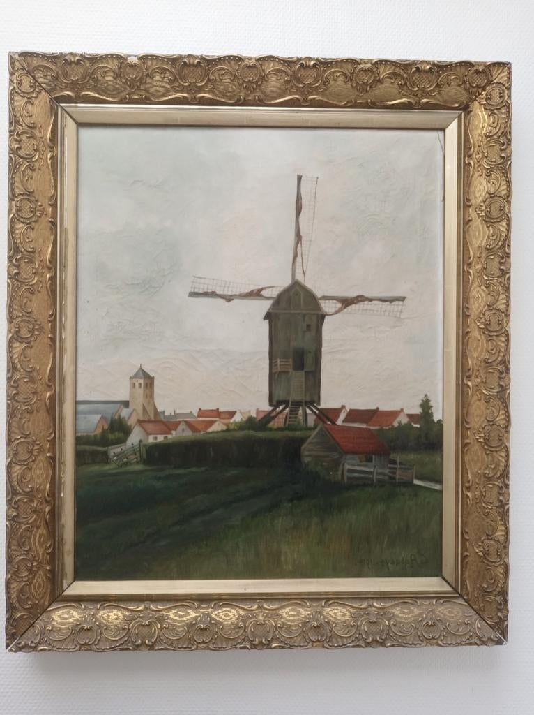 Tableau 55x65 + cadre bois doré