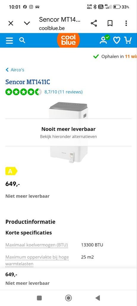 Airco, Elektronische apparatuur, Airco's, Ophalen, Mobiele airco