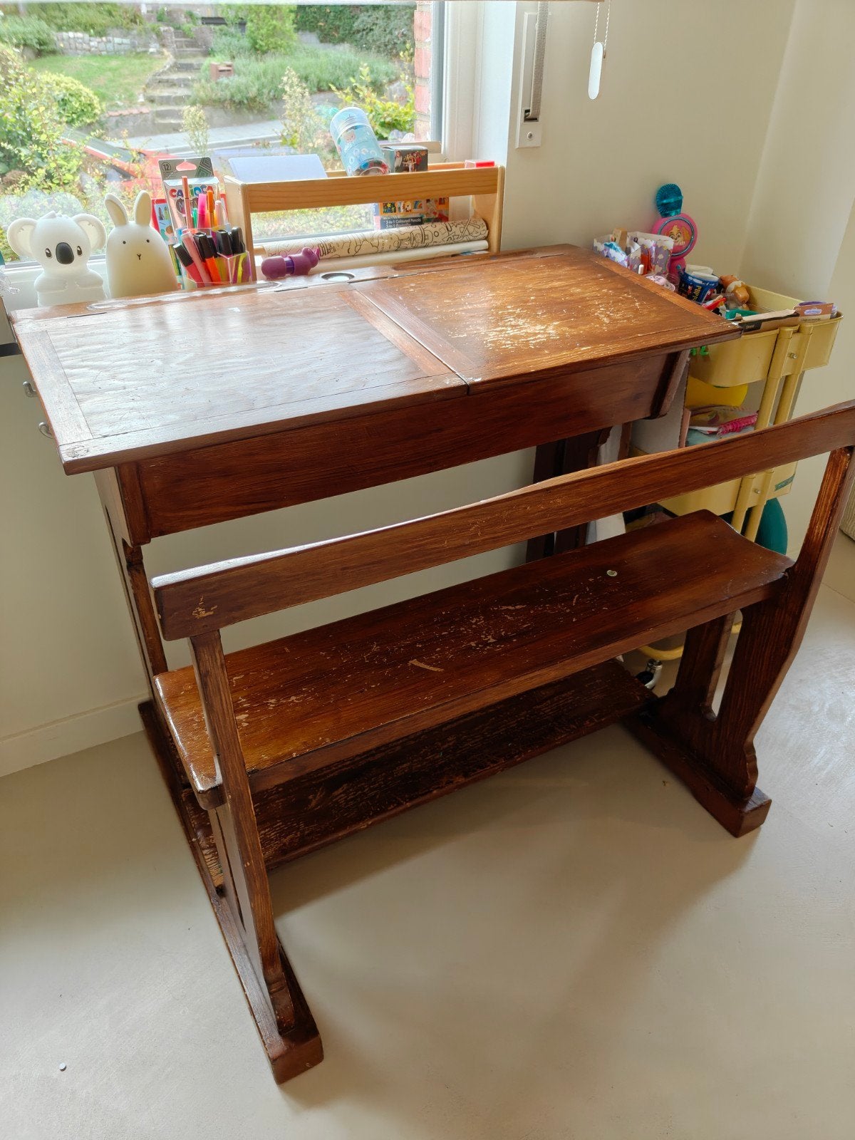 Retro kinderbureau, Huis en Inrichting, Ophalen, Opbergruimte, Gebruikt, Hout