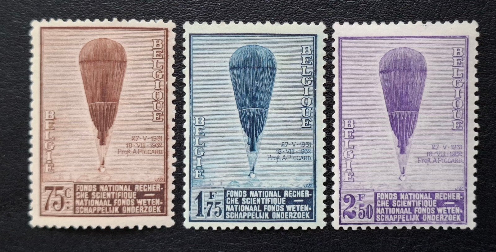 België: OBP 353/54 ** Ballon Picard 1932., Luchtvaart, Orginele gom, Ophalen of Verzenden, Zonder stempel