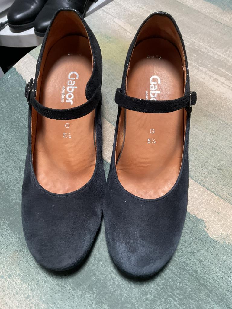 Blauw schoentje Gabor 38,5, Kleding | Dames, Schoenen, Ophalen, Zo goed als nieuw, Blauw, Schoenen met lage hakken