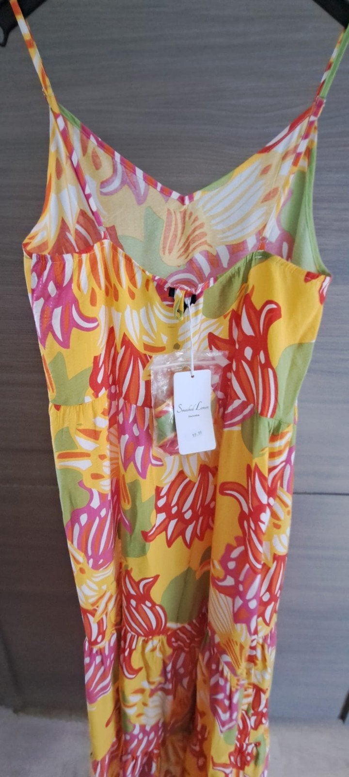Kleurrijke Zomerjurk smashed lemon NIEUW XS, Enlèvement