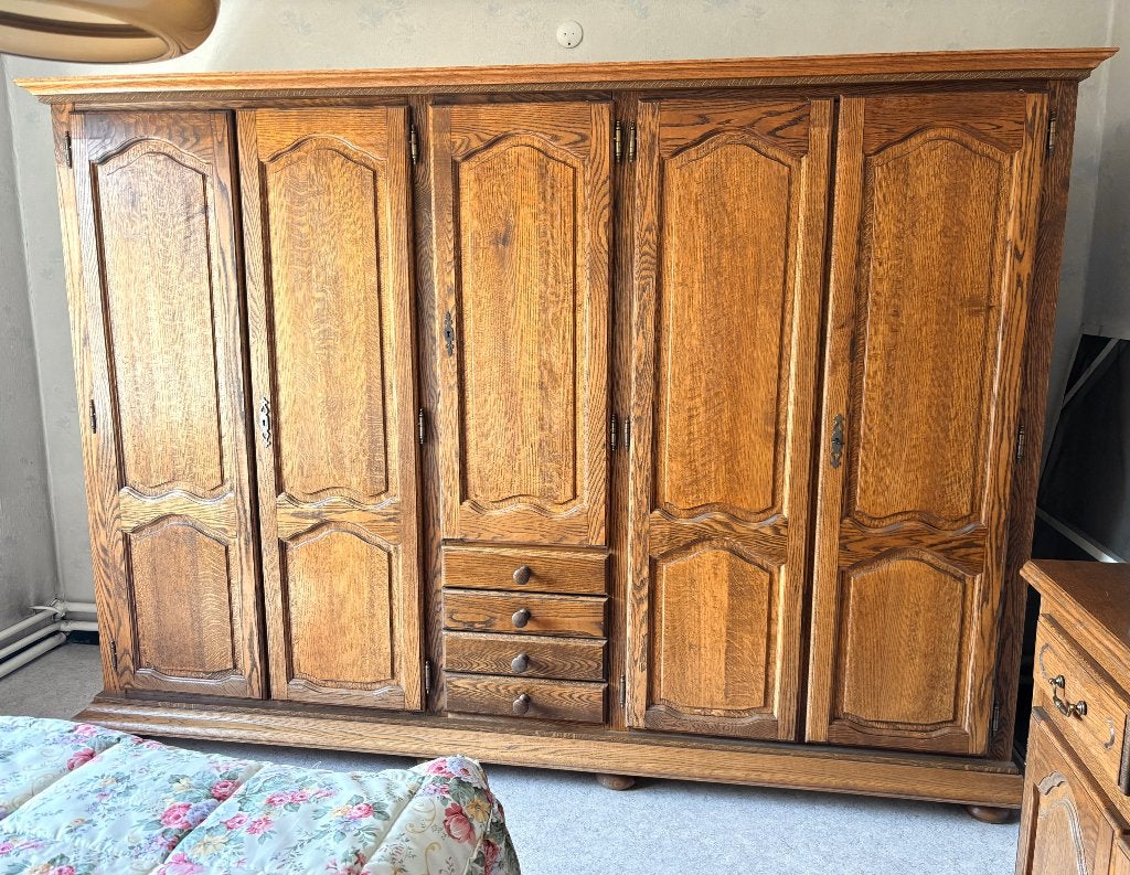 Eiken slaapkamer, Huis en Inrichting, Slaapkamer | Complete slaapkamers, Ophalen, Gebruikt, Tweepersoons