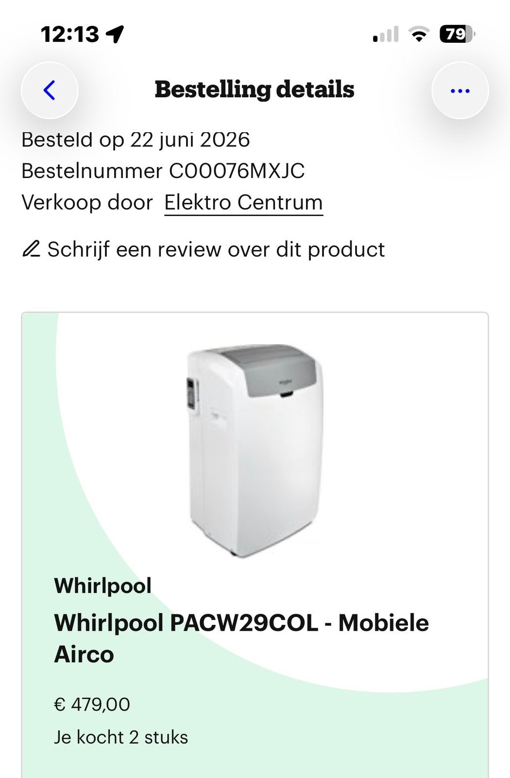 Whirlpool PACW29COL, Ophalen, Timer, Nieuw, 3 snelheden of meer