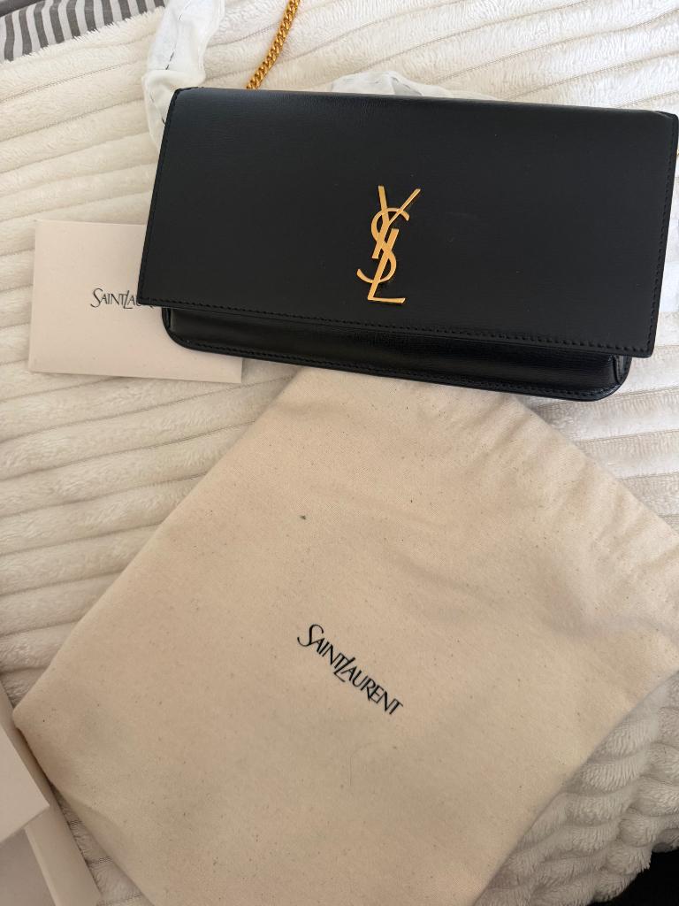 Sac Yves saint Laurent (YSL) cassandre phone case, Ophalen, Schoudertasje, Zwart, Nieuw