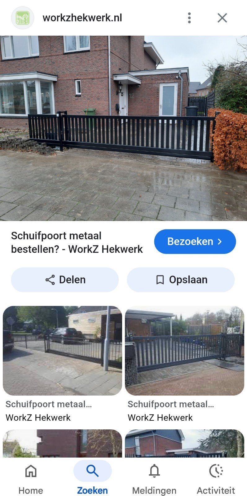 portail coulissant en métal ou clôtures., Clôture barrée, Enlèvement, Avec portail, Utilisé