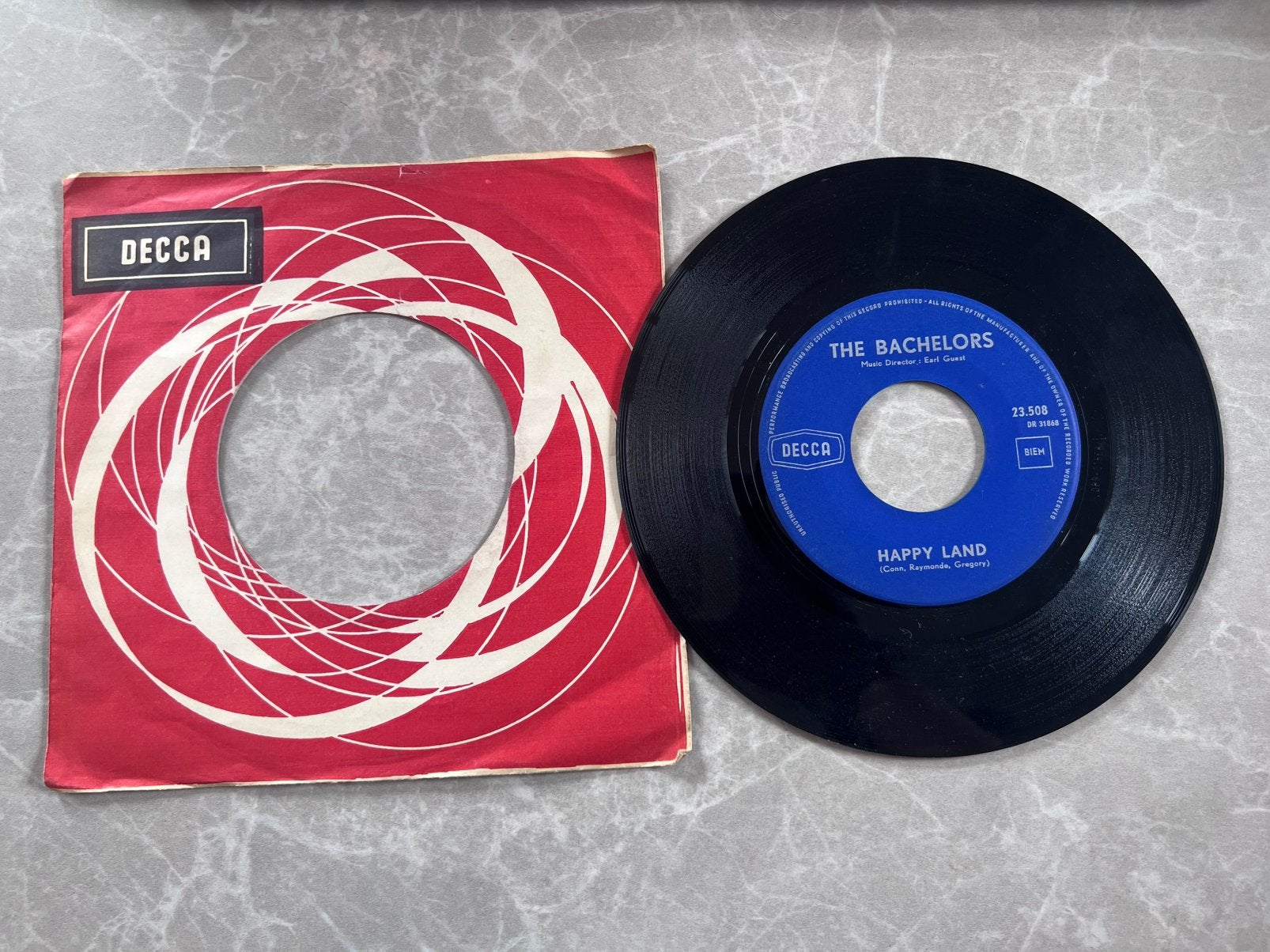 Vinyl 7" 45RPM The Bachelors, Ophalen of Verzenden, Gebruikt, 7 inch
