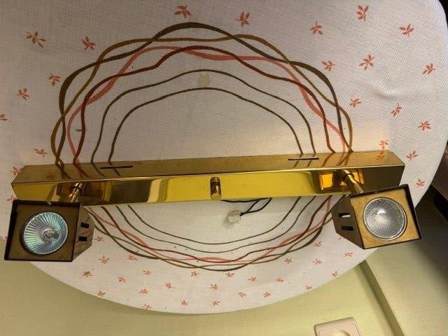 Applique murale en laiton avec 2 spots orientables, Enlèvement ou Envoi