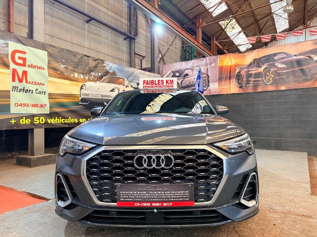 Audi Q3 35TDI Sportback 35TDI S-Line Cockpit GPS Cuir, Autos, Cuir, Argent ou Gris, Achat, https://public.car-pass.be/vhr/4720c171-3e01-4136-860f-e4a3405154e0