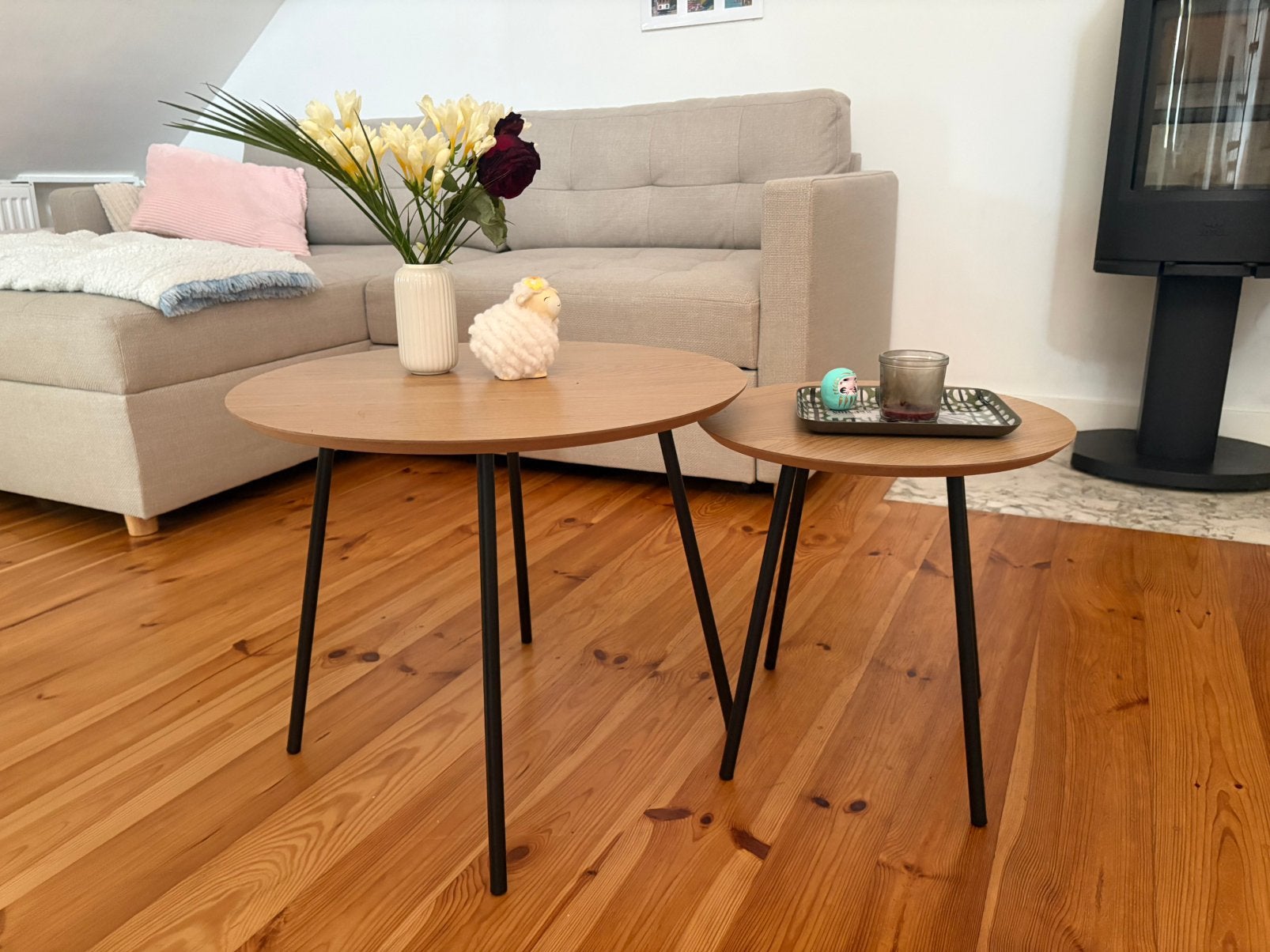 Tables basse pour salon, Neuf, Moins de 50 cm, Rond, Enlèvement