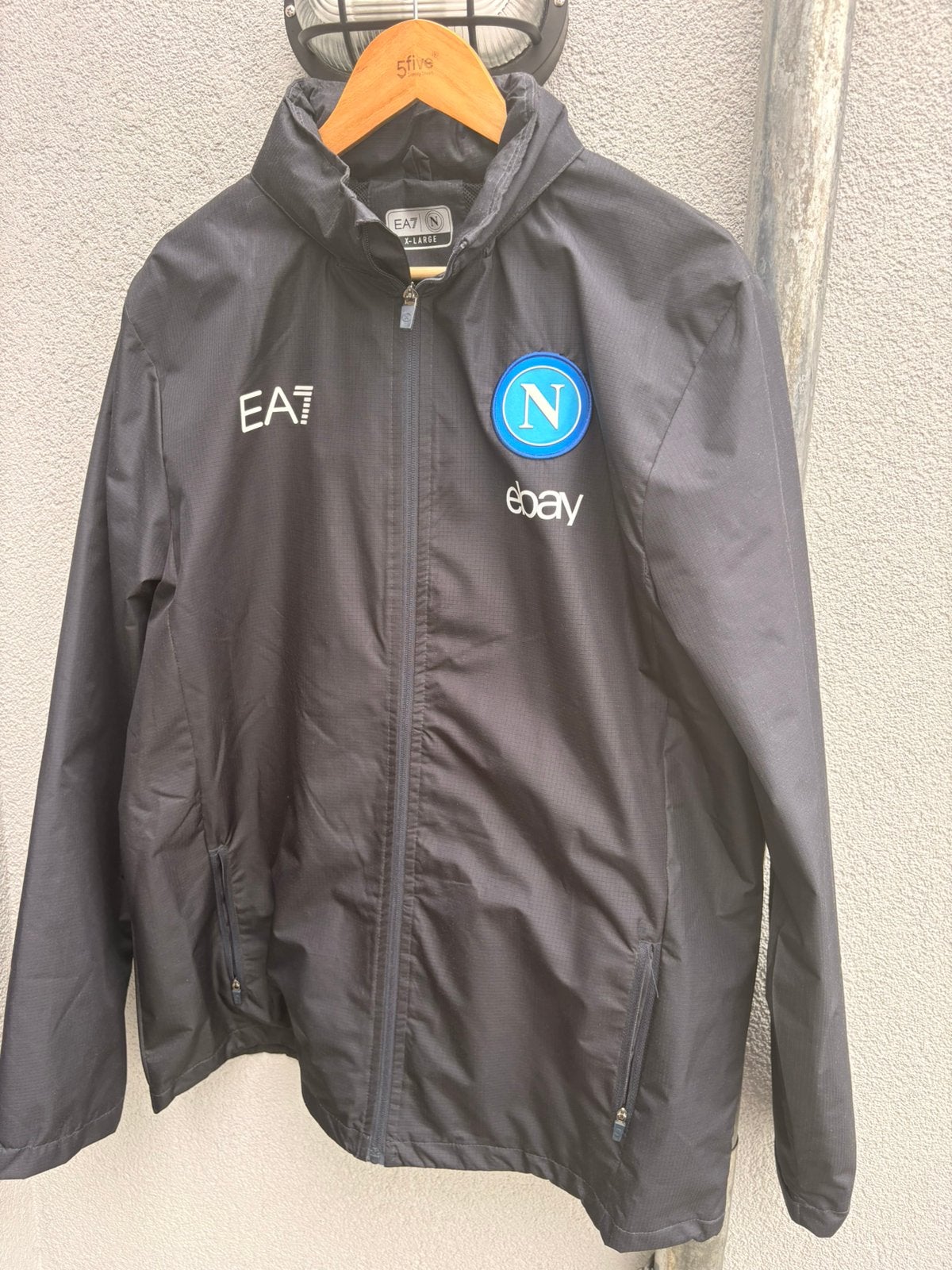 Veste SSC Napoli XL EA7, Kleding | Heren, Jassen | Zomer, Ophalen, Zo goed als nieuw, Maat 56/58 (XL), Blauw