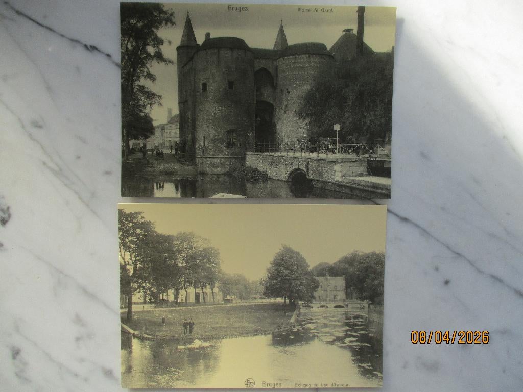 2 postkaarten Brugge, Verzamelen, Verzenden, 1980 tot heden, Ongelopen, West-Vlaanderen