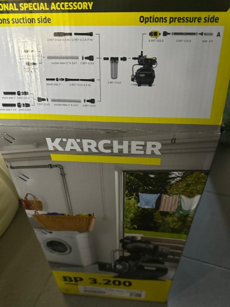 Nieuwe Karcher 3.200 home regenwater pomp in doos, Tuin en Terras, Ophalen, Nieuw, Elektrisch, Hydrofoorpomp