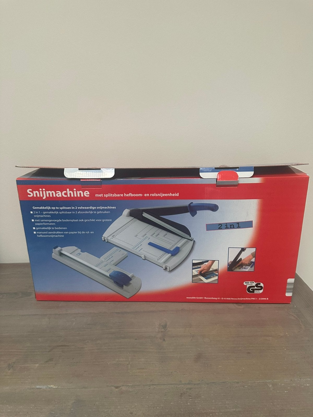2-in-1 Snijmachine NIEUW in doos - Hefboom + Rolsnijder, Divers, Ecriture, Comme neuf, Enlèvement
