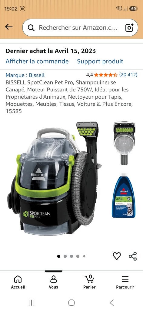 Shampouineuse, Enlèvement ou Envoi, Utilisé, Aspirateur d'eau