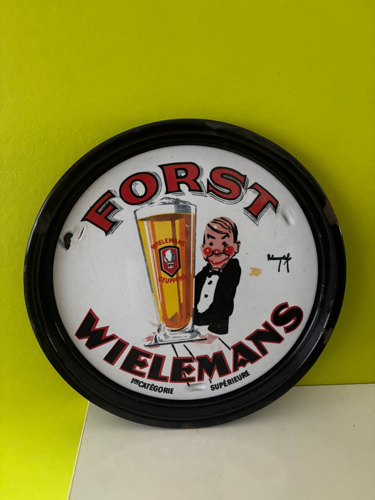 Ancienne assiette en émail Forst Wielemans, Enlèvement ou Envoi, Utilisé, Ustensile