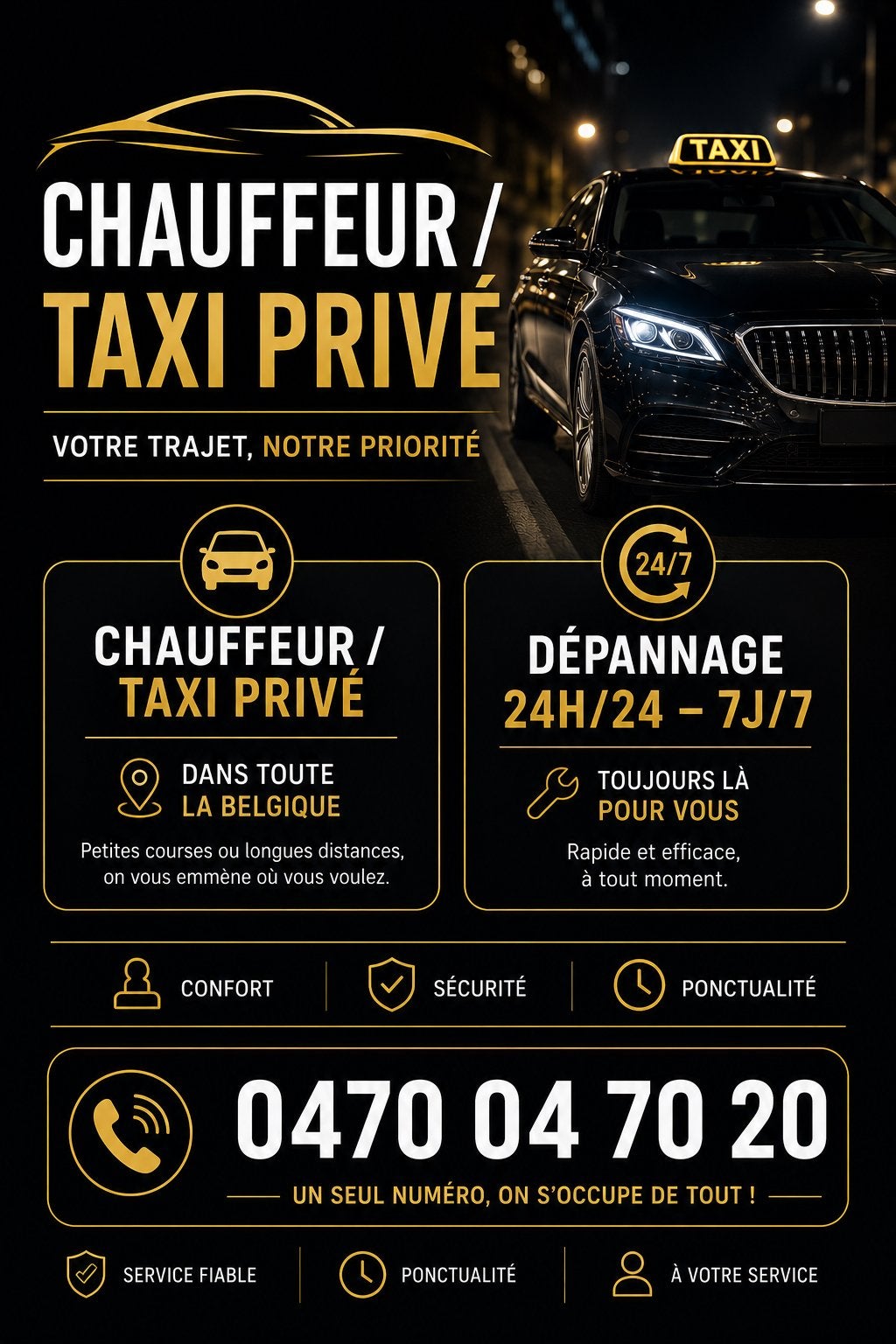 Chauffeur privé & Dépannage 24h/24 - Toute la Belgique, Tickets & Billets
