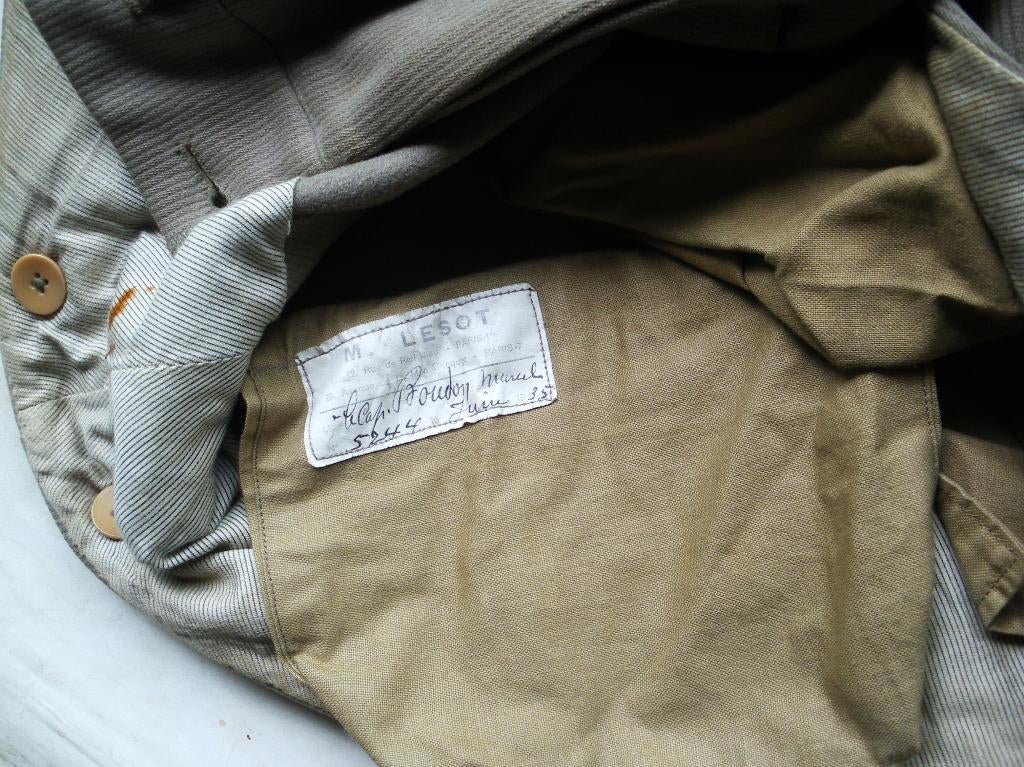 Culotte datée 1935 nominative pour officier cavalerie belge, Envoi, Armée de terre, Vêtements ou Chaussures