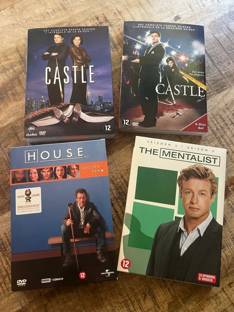 DVD’s tv-series Castle, The Mentalist, House MD, Vanaf 12 jaar, Ophalen of Verzenden, Zo goed als nieuw