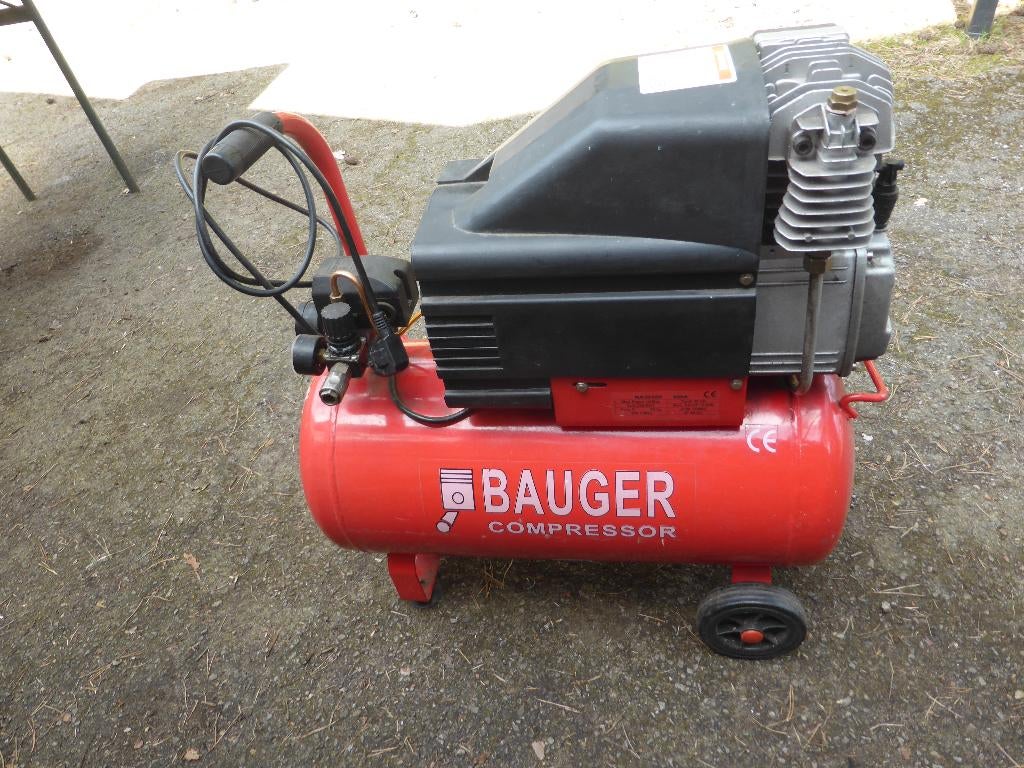 compressor bauger  KA30320 - tank 30l - 10 bar druk 320l/min, Bricolage & Construction, Enlèvement, Utilisé, 200 à 400 litres/min