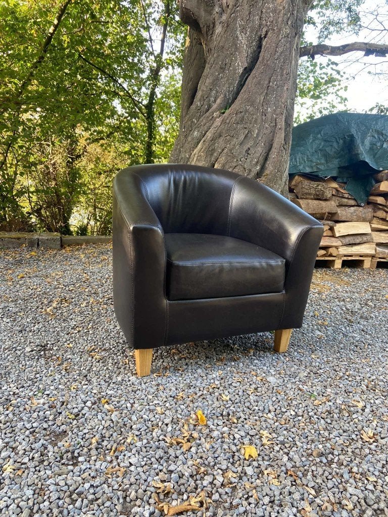 Fauteuil cabriolet en simili cuir, Moins de 75 cm, Classique et élégant, Comme neuf, Enlèvement