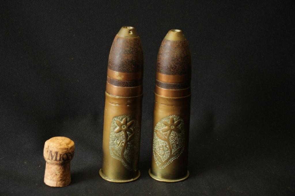 WO1 Duitse 37 mm patroon Pompom LEEG, Verzamelen, Ophalen of Verzenden