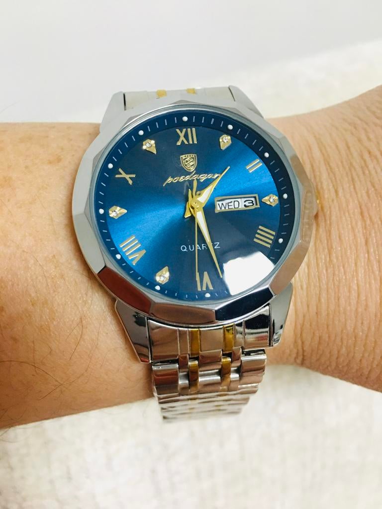 Montre homme poedagar acier water resistant, Ophalen, Nieuw