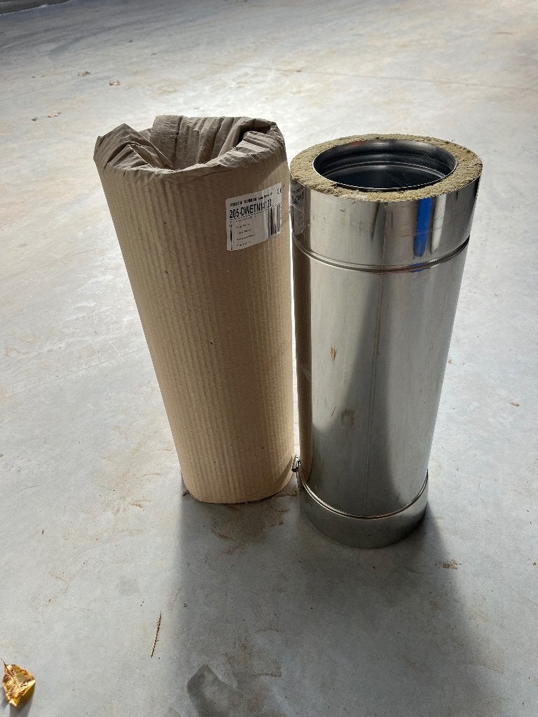 Inox rookkanaal dubbelwandig 125 mm, Ophalen, Nieuw
