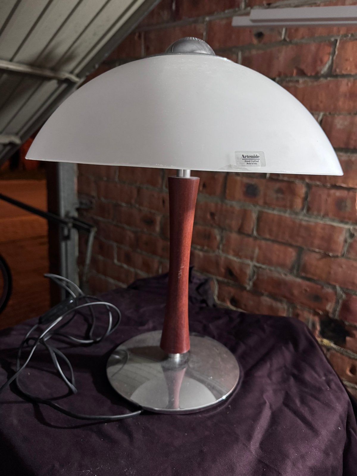 Vintage Artemide Arcadia Tafellamp Ernesto Gismondi, Huis en Inrichting, Lampen | Tafellampen, Ophalen, Vintage, Artemide, Glas