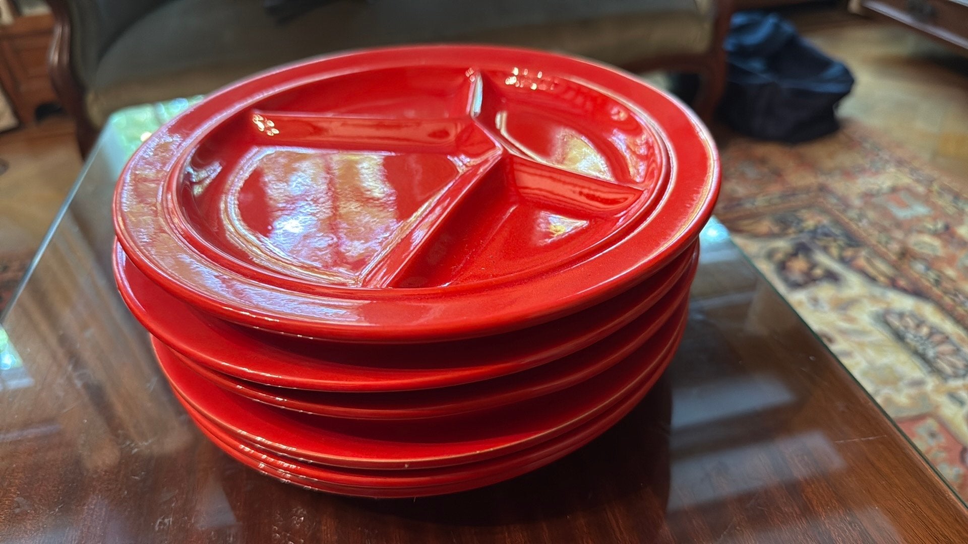 Lot de 6 assiettes de fondue, Enlèvement, Comme neuf