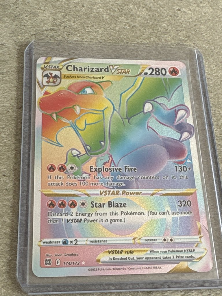 Charizard Vstar 174/172 Brilliant stars, Hobby en Vrije tijd, Ophalen, Nieuw, Losse kaart