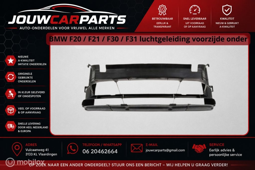 luchtgeleiding BMW 1-serie F20 ('11->), Neuf, Enlèvement ou Envoi, Luchtgeleiding voorzijde onder, BMW