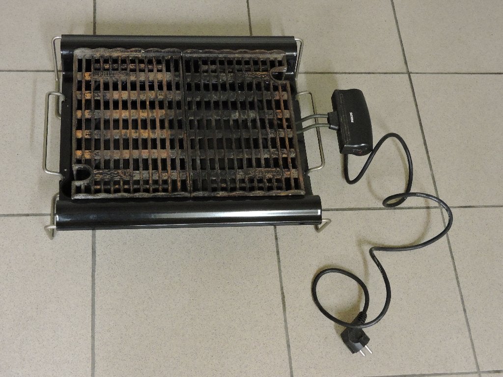 Grill en fonte « vintage » Philips POUR CUISSONS PARFAITES !, Enlèvement ou Envoi, Utilisé
