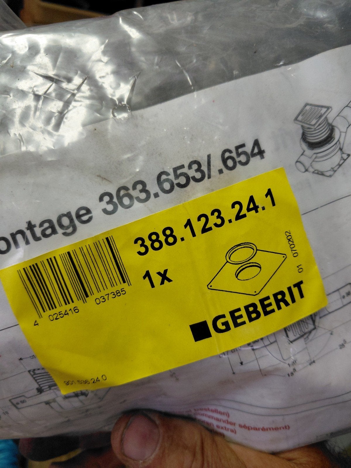 Geberit Vloerafvoer / Sifon incl. Aansluitplaat, Ophalen, Nieuw, Douche