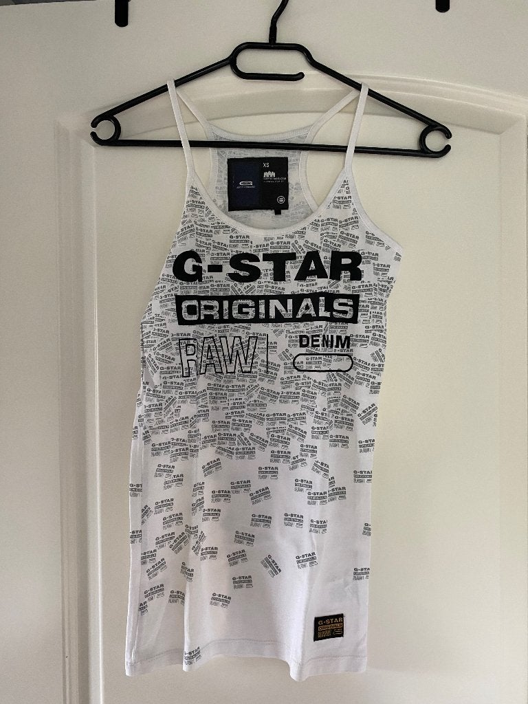 Topje Gstar XS, Kleding | Dames, Topjes, Ophalen, Gstar, Wit, Zo goed als nieuw