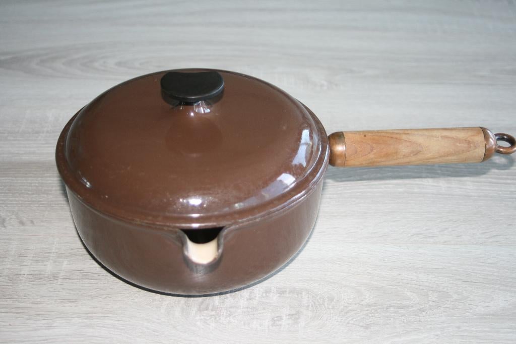 Le Creuset steelpan 20, Huis en Inrichting, Keuken | Potten en Pannen, Ophalen of Verzenden, Gebruikt, Koekenpan of Braadpan