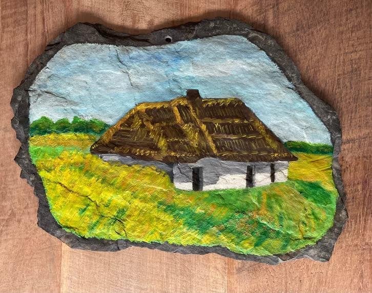 schilderij op leisteen, Ophalen, Landschap