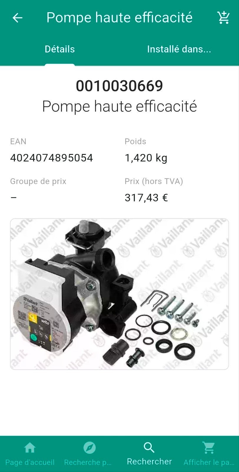 Pompe haut rendement + câble Vaillant atmoTEC Pro/turboTEC P, Ophalen of Verzenden, Nieuw