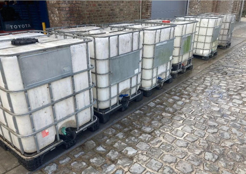 gebruikt ibc vat voor regenwater, Tuin en Terras, Ophalen, Gebruikt
