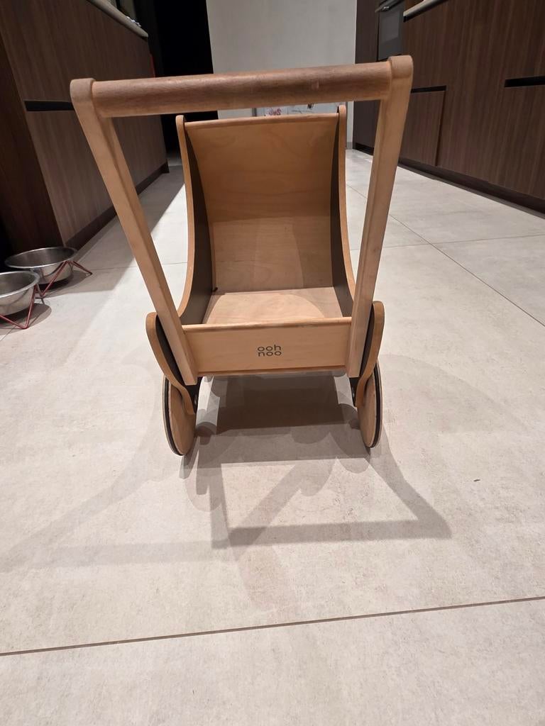 Ooh Noo houten poppenwagen: zwart, Ophalen