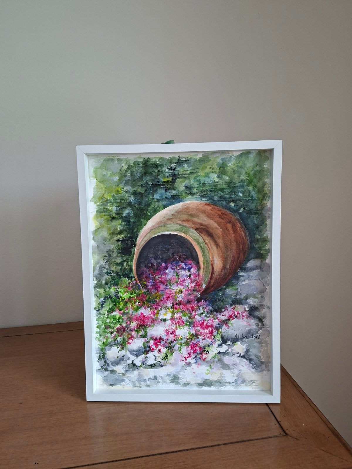 originele aquarel, Ophalen of Verzenden