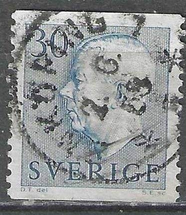 Zweden 1957 - Yvert 422 - Koning Gustav VI - 30 Ore (ST), Verzenden, Zweden, Gestempeld