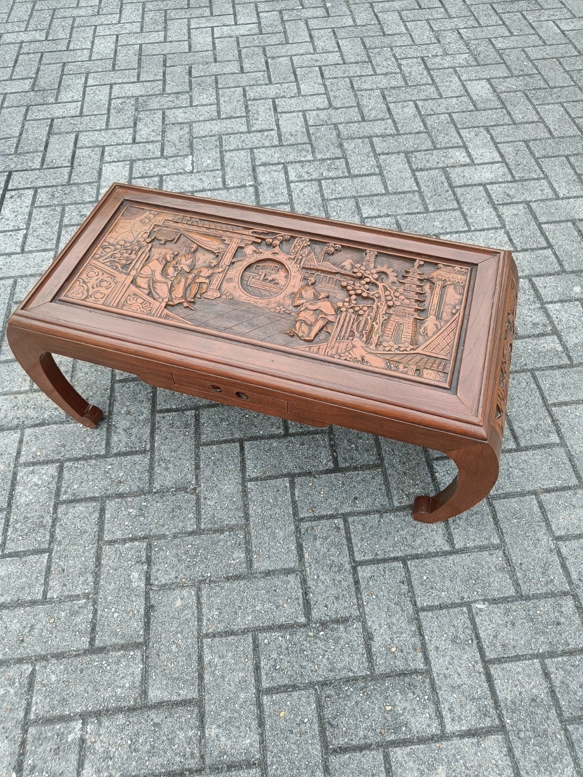 Antiek chinese salontafel, Ophalen