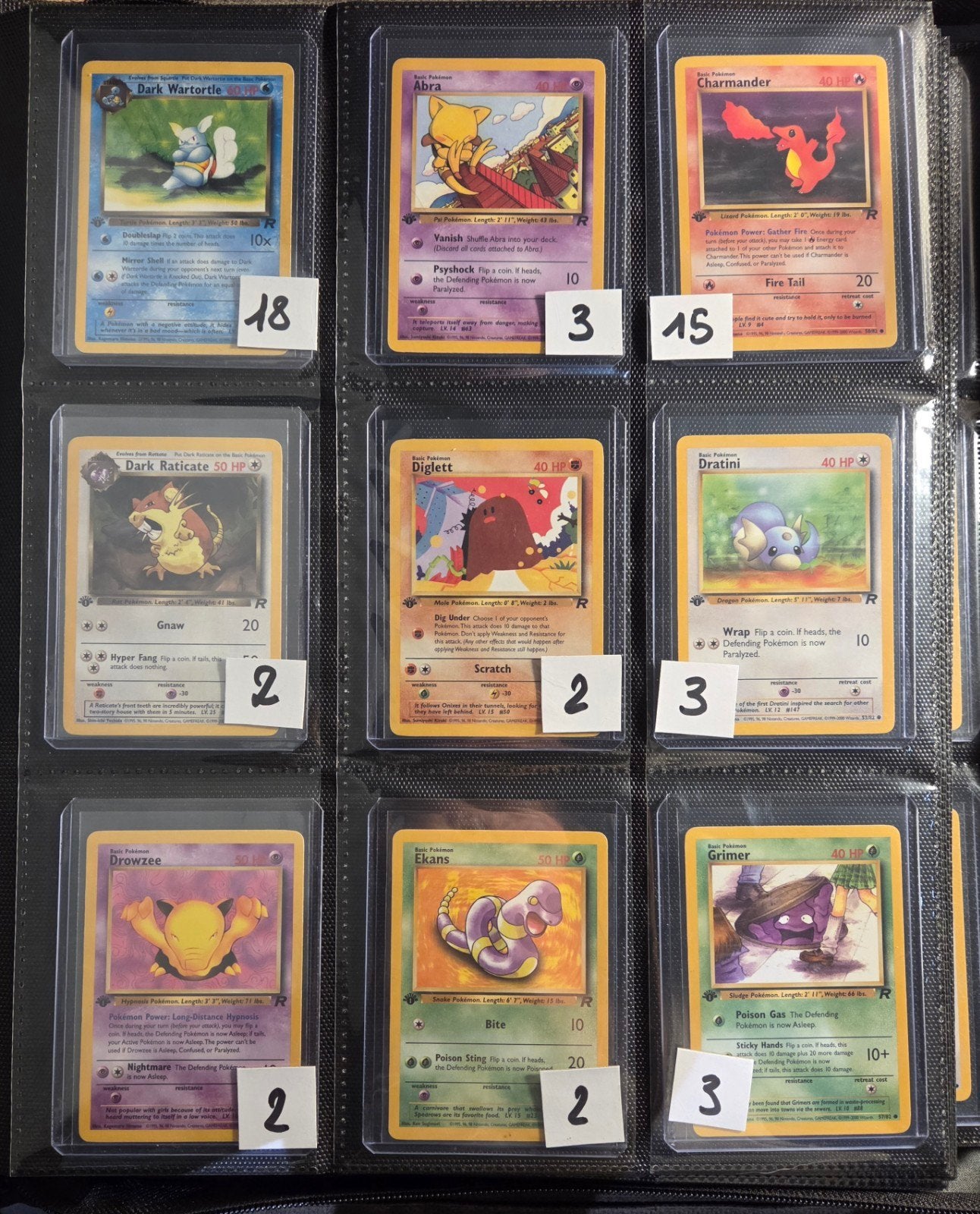 pokemon kaarten team rocket 1st edition, Hobby en Vrije tijd, Verzamelkaartspellen | Magic the Gathering, Ophalen of Verzenden