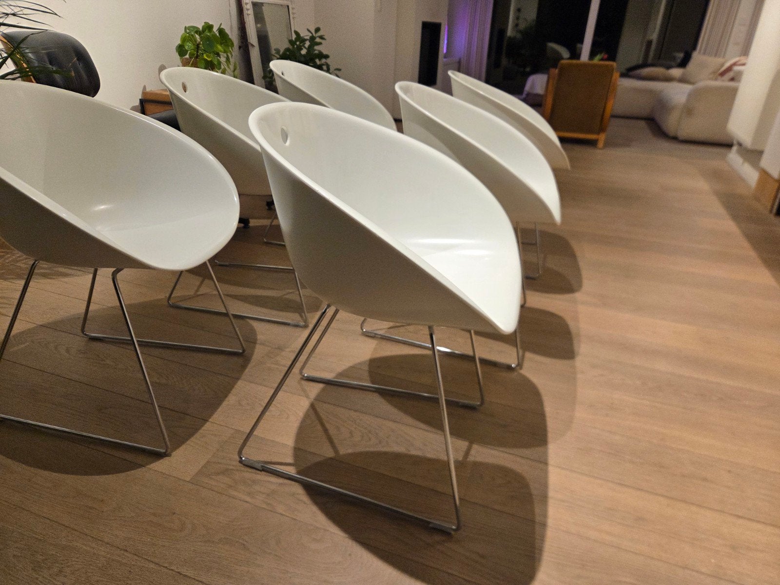 Pedrali Gliss 921 - 6 stuks - slede stoelen - design, Huis en Inrichting, Tafels | Eettafels, Ophalen, Gebruikt