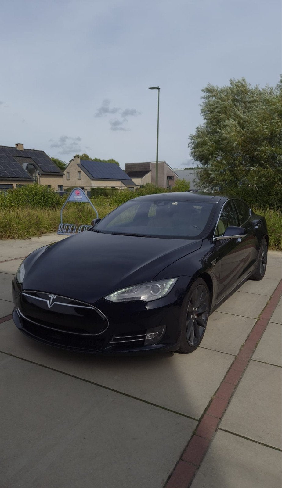 Tesla Model S P85D — 700 pk — 06/2015 — 189.000 km, Auto's, Tesla, Automaat, Beige, 7 zetels, Elektrisch