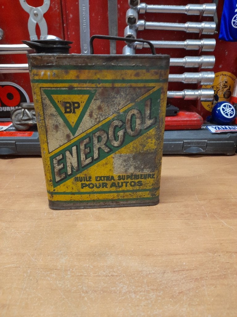 ancien bidon huile vide bp energol extra autos, Collections, Envoi, Utilisé, Autres types