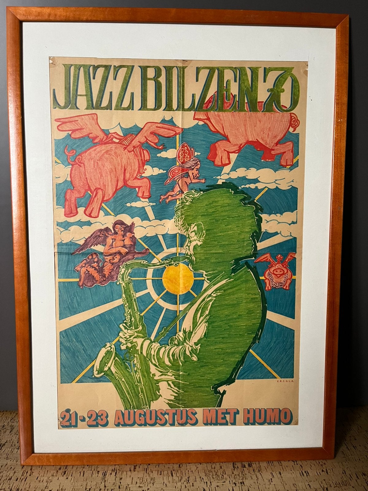 Affiche originale de Jazz Bilzen, Collections, Musique, Artistes & Célébrités, Enlèvement, Comme neuf, Affiche, Œuvre d'art ou Peinture