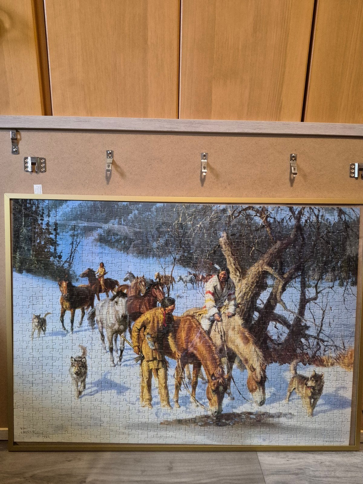 2 gemaakte puzzels ingekaderd Indianen, Enlèvement