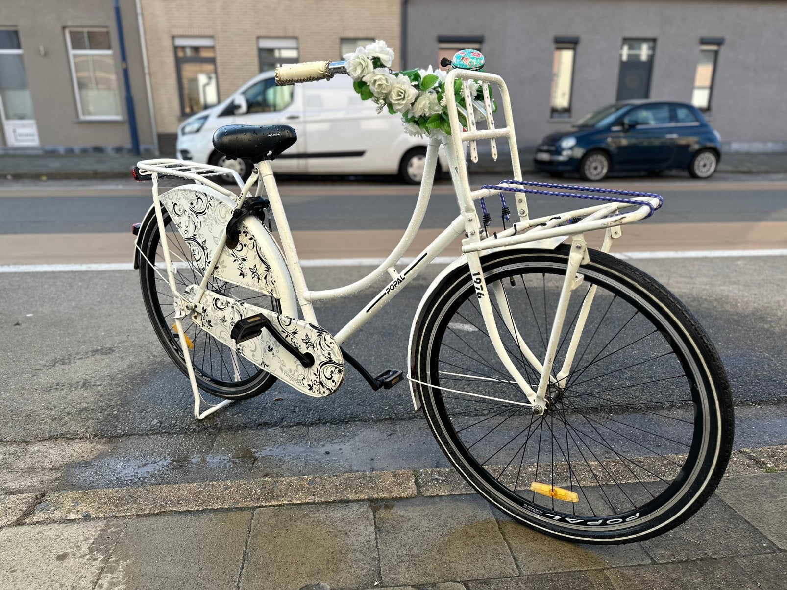 Mooie Popal fiets te koop! (Omafiets), 53 à 56 cm, Enlèvement, Utilisé, Frein à rétropédalage